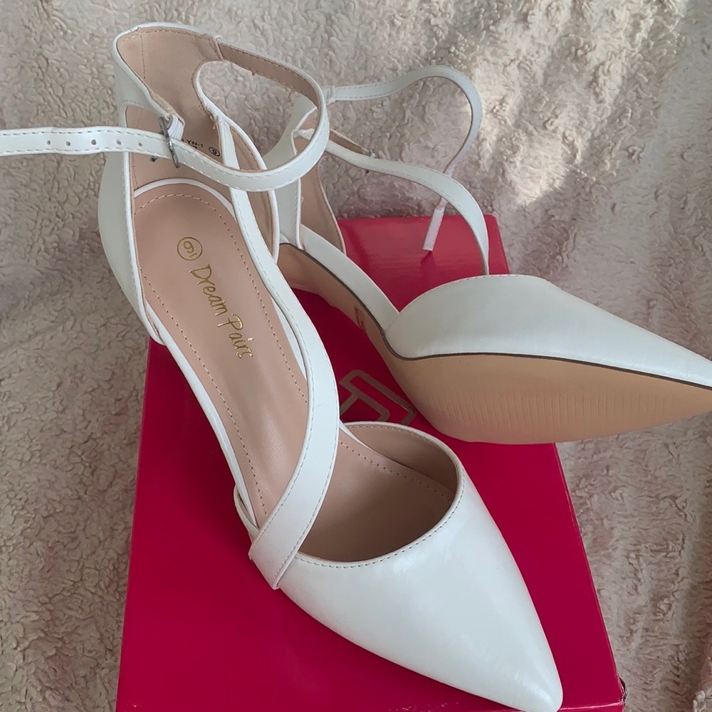 White high heels.